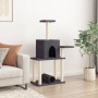 Rascador para gatos con postes de sisal gris oscuro 122 cm de , Mobiliario para gatos - Ref: Foro24-172090, Precio: 55,54 €, ...