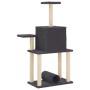 Rascador para gatos con postes de sisal gris oscuro 122 cm de , Mobiliario para gatos - Ref: Foro24-172090, Precio: 55,54 €, ...