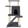 Rascador para gatos con postes de sisal gris oscuro 97 cm de , Mobiliario para gatos - Ref: Foro24-172099, Precio: 53,53 €, D...