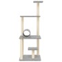 Rascador para gatos con postes de sisal gris claro 136 cm de , Mobiliario para gatos - Ref: Foro24-172092, Precio: 41,67 €, D...