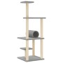 Rascador para gatos con postes de sisal gris claro 136 cm de , Mobiliario para gatos - Ref: Foro24-172092, Precio: 41,67 €, D...