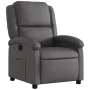 Sillón reclinable de cuero auténtico gris de , Sillones - Ref: Foro24-371792, Precio: 298,10 €, Descuento: %