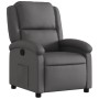 Sillón reclinable de cuero auténtico gris de , Sillones - Ref: Foro24-371792, Precio: 303,55 €, Descuento: %