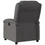 Sillón reclinable de cuero auténtico gris de , Sillones - Ref: Foro24-371792, Precio: 298,10 €, Descuento: %