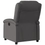 Sillón reclinable de cuero auténtico gris de , Sillones - Ref: Foro24-371792, Precio: 303,55 €, Descuento: %