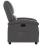 Sillón reclinable de cuero auténtico gris de , Sillones - Ref: Foro24-371792, Precio: 298,10 €, Descuento: %