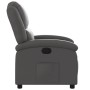 Sillón reclinable de cuero auténtico gris de , Sillones - Ref: Foro24-371792, Precio: 303,55 €, Descuento: %