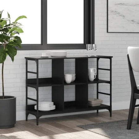 Aparador de madera de ingeniería negro 102x32x73,5 cm de , Aparadores - Ref: Foro24-837722, Precio: 43,33 €, Descuento: %