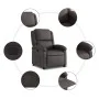 Sillón reclinable cuero auténtico marrón oscuro de , Sillones - Ref: Foro24-371790, Precio: 320,83 €, Descuento: %