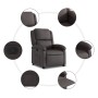 Sillón reclinable cuero auténtico marrón oscuro de , Sillones - Ref: Foro24-371790, Precio: 329,70 €, Descuento: %