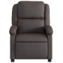 Sillón reclinable cuero auténtico marrón oscuro de , Sillones - Ref: Foro24-371790, Precio: 329,70 €, Descuento: %