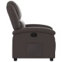 Sillón reclinable cuero auténtico marrón oscuro de , Sillones - Ref: Foro24-371790, Precio: 329,70 €, Descuento: %