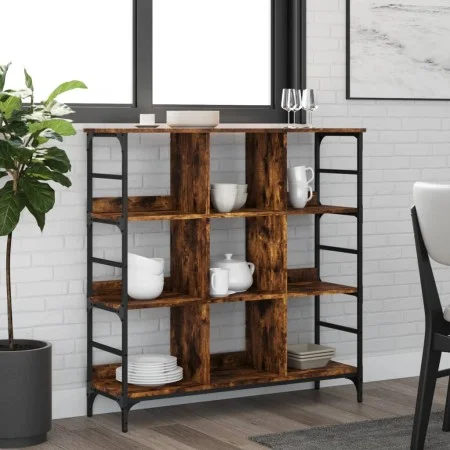 Smoked brown engineered wood sideboard 102x32x103.5 cm by , Sideboards - Ref: Foro24-837729, Price: 74,26 €, Discount: %