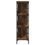 Aparador de madera de ingeniería marrón ahumado 102x32x103,5 cm de , Aparadores - Ref: Foro24-837729, Precio: 75,18 €, Descue...