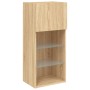 Mueble para TV con luces LED roble Sonoma 40,5x30x90 cm de , Muebles TV - Ref: Foro24-837047, Precio: 52,44 €, Descuento: %