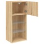 Mueble para TV con luces LED roble Sonoma 40,5x30x90 cm de , Muebles TV - Ref: Foro24-837047, Precio: 52,44 €, Descuento: %