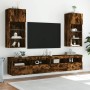 Mueble para TV con luces LED roble ahumado 40,5x30x90 cm de , Muebles TV - Ref: Foro24-837051, Precio: 50,93 €, Descuento: %