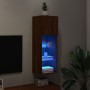 Mueble para TV con luces LED roble marrón 30,5x30x90 cm de , Muebles TV - Ref: Foro24-837013, Precio: 54,78 €, Descuento: %