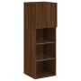 Mueble para TV con luces LED roble marrón 30,5x30x90 cm de , Muebles TV - Ref: Foro24-837013, Precio: 54,78 €, Descuento: %