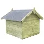 Casa de perro de jardín tejado abierto madera pino impregnada de vidaXL, Casetas para perros - Ref: Foro24-45149, Precio: 108...