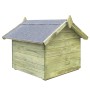 Casa de perro de jardín tejado abierto madera pino impregnada de vidaXL, Casetas para perros - Ref: Foro24-45149, Precio: 110...