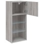 Mueble para TV con luces LED gris Sonoma 40,5x30x90 cm de , Muebles TV - Ref: Foro24-837053, Precio: 63,32 €, Descuento: %