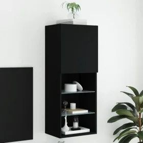Mueble para TV con luces LED negro 40,5x30x102 cm de , Muebles TV - Ref: Foro24-837058, Precio: 57,93 €, Descuento: %