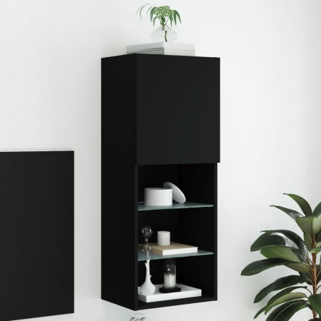 Mueble para TV con luces LED negro 40,5x30x102 cm de , Muebles TV - Ref: Foro24-837058, Precio: 60,81 €, Descuento: %