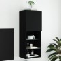 Mueble para TV con luces LED negro 40,5x30x102 cm de , Muebles TV - Ref: Foro24-837058, Precio: 60,81 €, Descuento: %