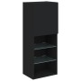 Mueble para TV con luces LED negro 40,5x30x102 cm de , Muebles TV - Ref: Foro24-837058, Precio: 60,81 €, Descuento: %