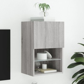 Mueble para TV con luces LED gris Sonoma 40,5x30x60 cm de , Muebles TV - Ref: Foro24-837039, Precio: 49,13 €, Descuento: %
