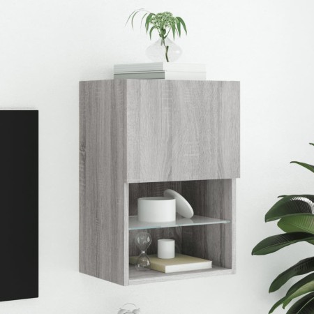 Mueble para TV con luces LED gris Sonoma 40,5x30x60 cm de , Muebles TV - Ref: Foro24-837039, Precio: 49,13 €, Descuento: %