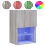 Mueble para TV con luces LED gris Sonoma 40,5x30x60 cm de , Muebles TV - Ref: Foro24-837039, Precio: 49,13 €, Descuento: %
