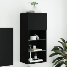 Mueble para TV con luces LED negro 40,5x30x90 cm de , Muebles TV - Ref: Foro24-837045, Precio: 50,78 €, Descuento: %