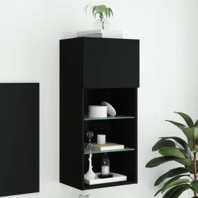 Mueble para TV con luces LED negro 40,5x30x90 cm de , Muebles TV - Ref: Foro24-837045, Precio: 50,15 €, Descuento: %