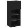 Mueble para TV con luces LED negro 40,5x30x90 cm de , Muebles TV - Ref: Foro24-837045, Precio: 50,78 €, Descuento: %