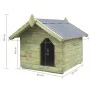 Casa de perro de jardín tejado abierto madera pino impregnada de vidaXL, Casetas para perros - Ref: Foro24-45149, Precio: 108...