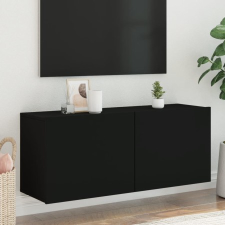 Mueble para TV de pared negro 100x30x41 cm de , Muebles TV - Ref: Foro24-836967, Precio: 74,03 €, Descuento: %