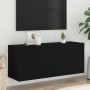Mueble para TV de pared negro 100x30x41 cm de , Muebles TV - Ref: Foro24-836967, Precio: 74,03 €, Descuento: %