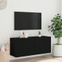 Mueble para TV de pared negro 100x30x41 cm de , Muebles TV - Ref: Foro24-836967, Precio: 74,03 €, Descuento: %