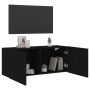 Mueble para TV de pared negro 100x30x41 cm de , Muebles TV - Ref: Foro24-836967, Precio: 74,03 €, Descuento: %