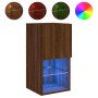 Mueble para TV con luces LED roble marrón 30,5x30x60 cm de , Muebles TV - Ref: Foro24-836999, Precio: 38,61 €, Descuento: %