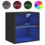 Mesita de noche de pared con luces LED negro de , Muebles TV - Ref: Foro24-837066, Precio: 33,36 €, Descuento: %