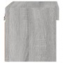Mesita de noche de pared con luces LED gris Sonoma de , Muebles TV - Ref: Foro24-837123, Precio: 29,78 €, Descuento: %