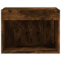 Mesita de noche de pared con luces LED roble ahumado de , Muebles TV - Ref: Foro24-837121, Precio: 28,62 €, Descuento: %