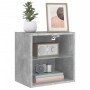 Mesita de noche de pared con luces LED gris hormigón de , Muebles TV - Ref: Foro24-837070, Precio: 29,66 €, Descuento: %