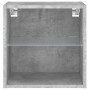 Mesita de noche de pared con luces LED gris hormigón de , Muebles TV - Ref: Foro24-837070, Precio: 29,66 €, Descuento: %