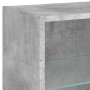 Mesita de noche de pared con luces LED gris hormigón de , Muebles TV - Ref: Foro24-837070, Precio: 29,66 €, Descuento: %
