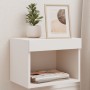 Mesitas de noche de pared con luces LED 2 unidades blanco de , Muebles TV - Ref: Foro24-837114, Precio: 44,71 €, Descuento: %