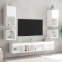 Mesitas de noche de pared con luces LED 2 unidades blanco de , Muebles TV - Ref: Foro24-837114, Precio: 44,71 €, Descuento: %